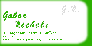 gabor micheli business card